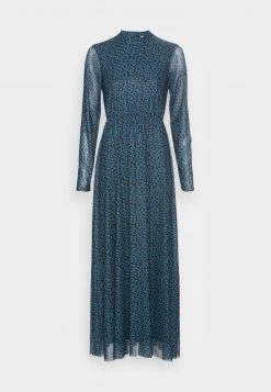 Anna Field MAXI HIGH NECK DRESS - Vestido Largo - Black/dark Blue, Mujer -LuxeTrend Ventas 8b19ec7342344eb6b3f1fe55ad6206df
