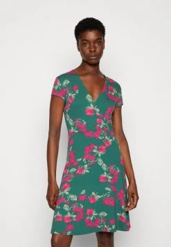 Anna Field Vestido Ligero - Dark Green/pink, Mujer