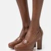 Anna Field Zapatos De Plataforma - Cognac, Mujer