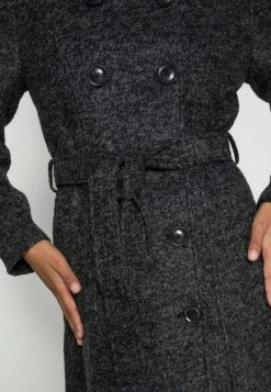 Anna Field DOUBLE BREASTED COAT WITH HOOD - Abrigo Clásico - Mottled Dark Grey, Mujer -LuxeTrend Ventas 8e82a0d3060a4a67a42963876e3bdf64