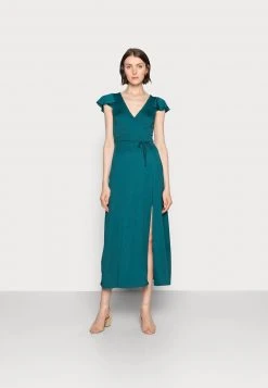 Anna Field WRAP MIDI DRESS - Vestido Informal - Teal, Mujer