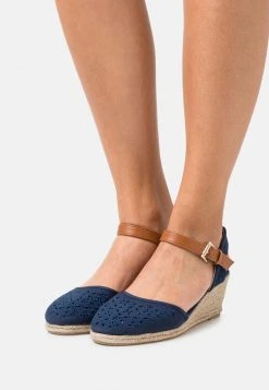 Anna Field Sandalias De Cuña - Dark Blue, Mujer