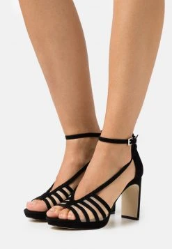 Anna Field LEATHER - Sandalias De Tacón - Black, Mujer