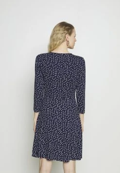 Anna Field Quarter Sleeves Wrap Mini Dress - Vestido Ligero - Dark Blue/white, Mujer -LuxeTrend Ventas 999873dff9ba46c0a830211fa99cc0d0