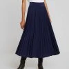 Anna Field Plisse A-line Midi Skirt - Falda Acampanada - Maritime Blue, Mujer -LuxeTrend Ventas 9c4060d1a0304200b78aca3a1eb3f70e