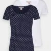 Anna Field 2ER PACK - Camiseta Estampada - Navy/white, Mujer -LuxeTrend Ventas 9cbe316acd414fef89a8cfd7203de34f