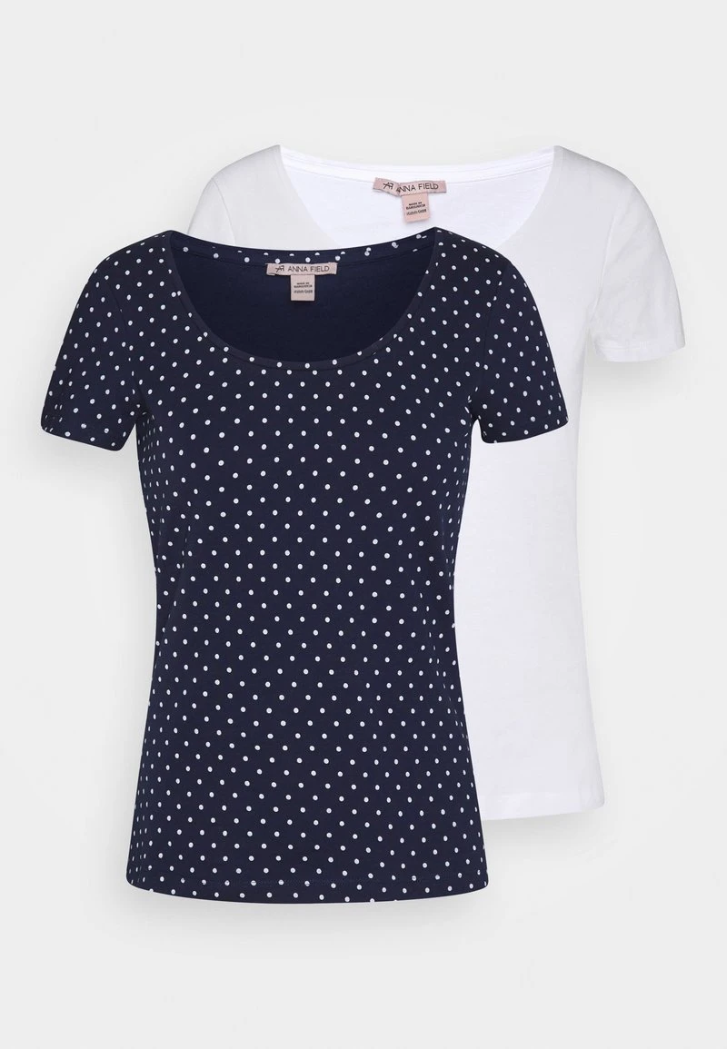 Anna Field 2ER PACK - Camiseta Estampada - Navy/white, Mujer 3 Anna Field 2ER PACK - Camiseta Estampada - Navy/white, Mujer
