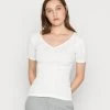 Anna Field Camiseta Básica - White, Mujer -LuxeTrend Ventas 9e4d8842877d44a48db4a56558b8ecc7