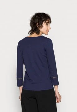 Anna Field V-NECK TAPE INSERT SLEEVE - Camiseta De Manga Larga - Dark Blue, Mujer -LuxeTrend Ventas a25ff972e4eb4b10a77de648e8b95a76