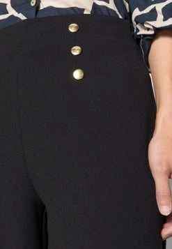 Anna Field BUTTON WAIST WIDE LEG PANTS - Pantalones - Black, Mujer -LuxeTrend Ventas a902e981e26547c7aee866b4d1f87e93