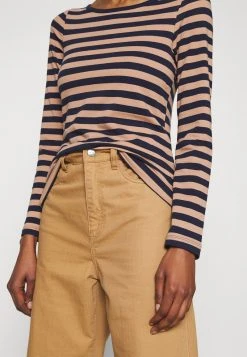 Anna Field Camiseta De Manga Larga - Camel/dark Blue, Mujer -LuxeTrend Ventas aba7e4cb7ba84c1496b3e9f818c7a910