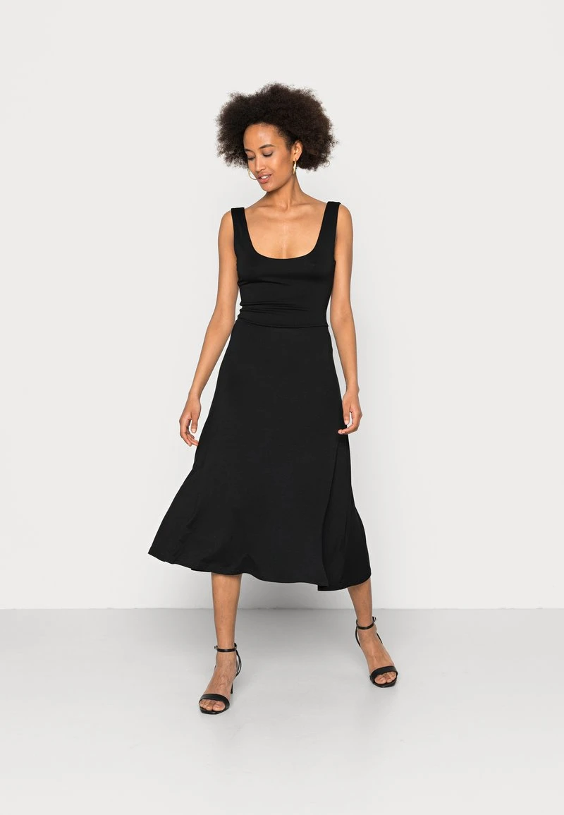 Anna Field WIDE STRAP FIT MIDI DRESS - Vestido Ligero - Black, Mujer 3 Anna Field WIDE STRAP FIT MIDI DRESS - Vestido Ligero - Black, Mujer