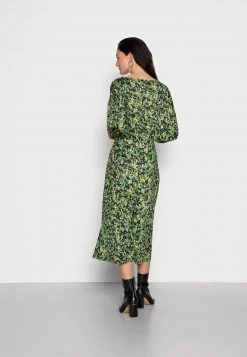 Anna Field Quarter Sleeves Elevated Casual Midi Dress - Vestido Informal - Black/green, Mujer -LuxeTrend Ventas b151066a38fd49a788c644ac8fab7944