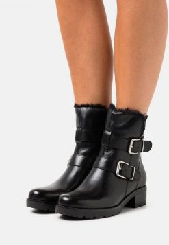 Anna Field LEATHER - Botines Con Plataforma - Black, Mujer