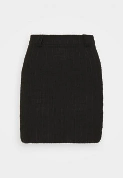Anna Field Mini Skirt With Belt Loop - Falda De Tubo - Black, Mujer