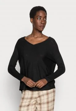 Anna Field RELAXED V-NECK - Jersey De Punto - Black, Mujer