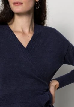 Anna Field WRAP OVER MIDI DRESS - Vestido De Punto - Dark Blue, Mujer -LuxeTrend Ventas cca6598df7504b809e91e58a72f7720b