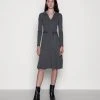 Anna Field POLO MIDI DRESS - Vestido De Punto - Mottled Dark Grey, Mujer -LuxeTrend Ventas cd62271e2906418cbe65b2f9ab118f4d