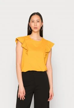 Anna Field Camiseta Básica - Dark Yellow, Mujer
