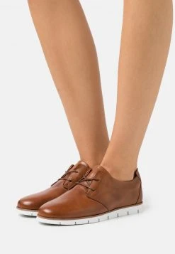 Anna Field LEATHER - Zapatos Con Cordones - Cognac, Mujer