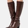Anna Field Botas De Tacón - Dark Brown, Mujer