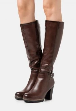 Anna Field Botas De Tacón - Dark Brown, Mujer