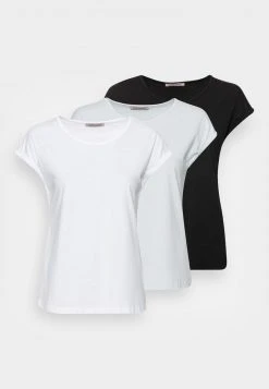 Anna Field 3 PACK - Camiseta Básica - Black/white/light Blue, Mujer -LuxeTrend Ventas d15e484665a1498e88b3c3212fe81267