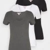 Anna Field 3 PACK - Camiseta Básica - Black, White, Mujer 2 Anna Field 3 PACK - Camiseta Básica - Black, White, Mujer -LuxeTrend Ventas d8673abc075746a285714e911a623aef