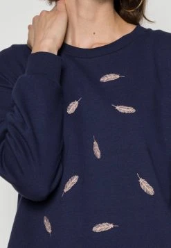 Anna Field Embroidered Sweatshirt Regular Fit - Sudadera - Dark Blue, Mujer -LuxeTrend Ventas d9cdeddfe8f34691935faacde92f4be1