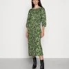 Anna Field Quarter Sleeves Elevated Casual Midi Dress - Vestido Informal - Black/green, Mujer -LuxeTrend Ventas dad2eb3ecfd94db6b3dcc1556c0d8093