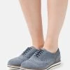 Anna Field LEATHER - Zapatos Con Cordones - Blue, Mujer -LuxeTrend Ventas de56611bf82749d29c081579fe055108