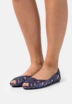 Anna Field Bailarinas Peeptoe - Dark Blue, Mujer