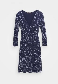 Anna Field Quarter Sleeves Wrap Mini Dress - Vestido Ligero - Dark Blue/white, Mujer -LuxeTrend Ventas dffe642f69614b56a38a5ad1d6e82878
