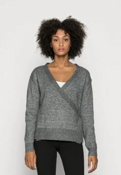 Anna Field LOOSE FIT WRAP - Jersey De Punto - Mottled Dark Grey, Mujer