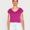 Anna Field Camiseta Básica - Purple, Mujer