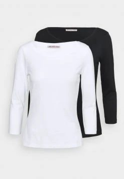 Anna Field 2 PACK - Camiseta De Manga Larga - White/black, Mujer -LuxeTrend Ventas e9103d8e05a6451786eb0ce01a8aec49