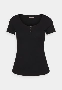 Anna Field Camiseta Básica - Black, Mujer