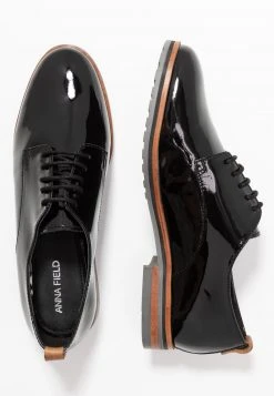 Anna Field LEATHER FLAT SHOES - Zapatos De Vestir - Black, Mujer -LuxeTrend Ventas e9bc2b20bfb9442c9dfda5066abd3f69