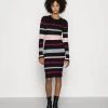 Anna Field REGULAR FIT STRIPES DRESS - Vestido De Punto - Black/red/pink, Mujer -LuxeTrend Ventas eaa557d83be742e49cf42a55d53086a0