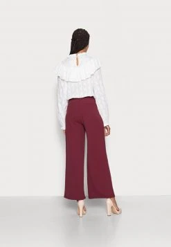 Anna Field Flared Leg Business Trousers - Pantalones - Dark Red, Mujer -LuxeTrend Ventas eacf7cd248eb44eb80670e60ea34da58