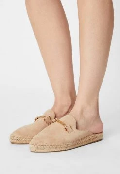 Anna Field LEATHER - Sandalias Planas - Beige, Mujer