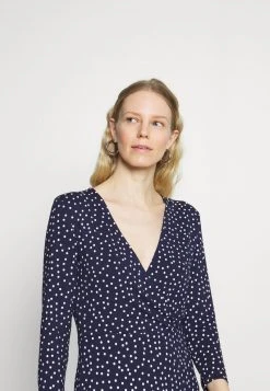 Anna Field Quarter Sleeves Wrap Mini Dress - Vestido Ligero - Dark Blue/white, Mujer -LuxeTrend Ventas ed09e271d29145038a1ae8ab14c38657