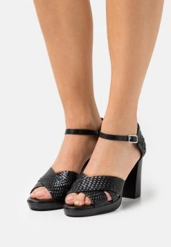 Anna Field LEATHER - Sandalias De Tacón - Black, Mujer