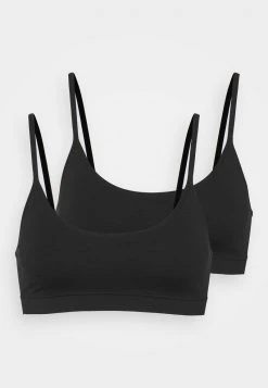 Anna Field 2PP SEAMLESS CROP TOP - Top - Black, Mujer -LuxeTrend Ventas f00d27a04fad478085ca2364aa7521d6