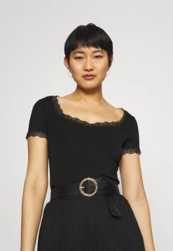 Anna Field Camiseta Básica - Black, Mujer