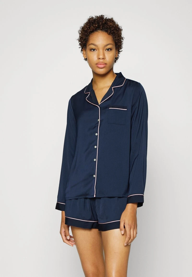 Anna Field AMANDA LONG SLEEVE SHORT SET - Pijama - Dark Blue, Mujer 3 Anna Field AMANDA LONG SLEEVE SHORT SET - Pijama - Dark Blue, Mujer