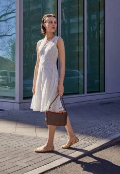 Anna Field Bailarinas Peeptoe - Gold, Mujer