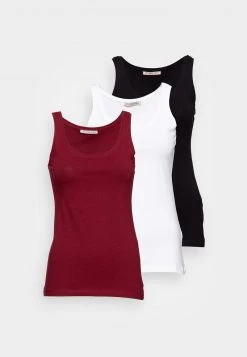 Anna Field BASIC TANK 3er Pack - Top - Black/white/dark Red, Mujer -LuxeTrend Ventas fb9fea27dae044c09e5ef65c4206629c