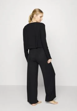 Anna Field 3 PIECE COSY RIB SET - Pijama - Black, Mujer -LuxeTrend Ventas fba302797f6845daad7994dd6e92da74