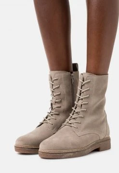 Anna Field LEATHER - Botines Con Cordones - Taupe, Mujer